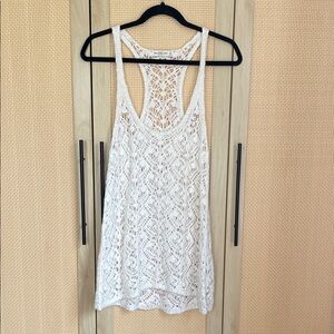 Abercrombie & Fitch white crochet top